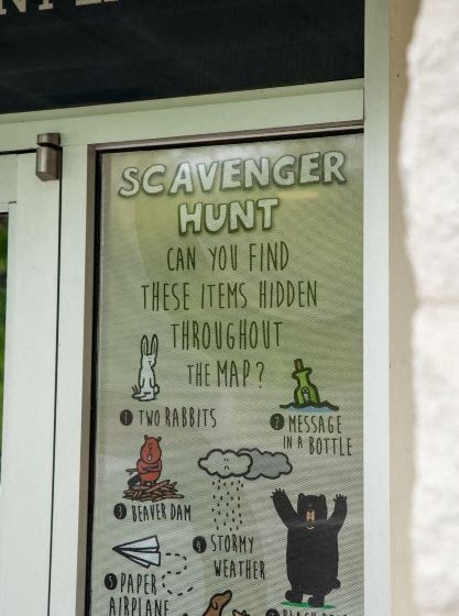 Front Entrance Window Display Scavenger Hunt